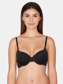 Zivame - Rosaline Padded Wired Push Up Bra - Black
