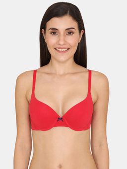 Zivame - Modern Grounds Push-Up Regular Wired Medium Coverage Bra - Lipstick Red