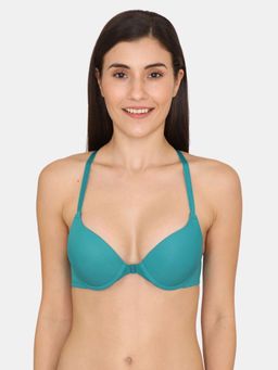 Zivame - Modern Grounds Push Up Wired Medium Coverage Pretty Back Bra - Blue