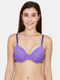 Zivame - After Sunset Padded Wired 3/4Th Coverage T-Shirt Bra - Purple Corallites