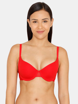 Zivame - Padded Wired Medium Coverage T-shirt Bra - Red