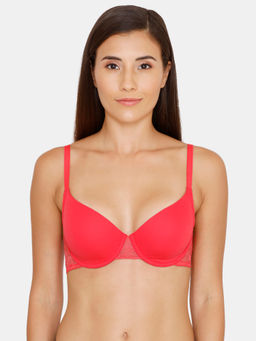 Zivame - Padded Wired Medium Coverage T-Shirt Bra - Red
