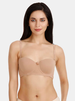 Zivame - Padded Wired 3/4th Coverage Strapless Bra-roebuck - Nude