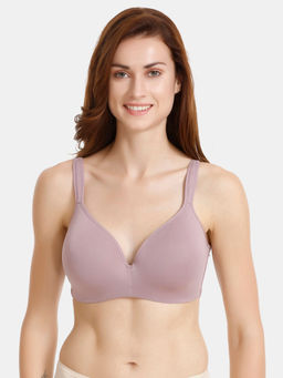 Zivame - True Curve Padded Non Wired Full Coverage Super Support Bra - Purple