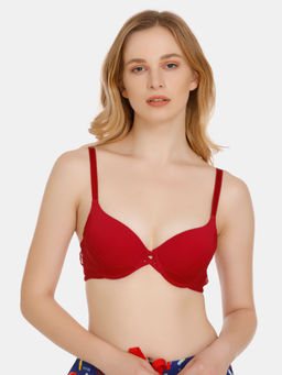 Zivame - Moderate Lift Push Up Bra - Dark Pink