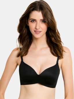 Zivame - At Work Wirefree T-Shirt Bra - Black