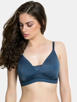 Zivame - Medium Padded Wirefree T-Shirt Bra - Blue