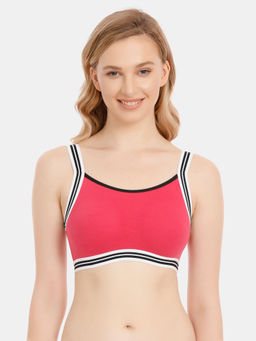 Zivame - Varsity Double Layered Wirefree Bralette - Pink