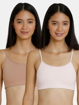 Zivame - Teens Double Layered Wire Free Bralette, Pack Of 2 - Multi-color