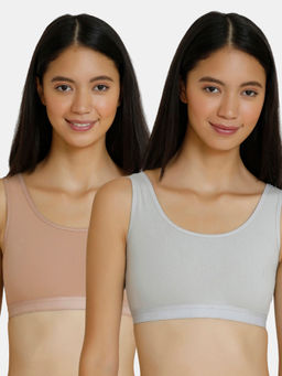 Zivame - Teens Double Layered Wire Free Bralette, Pack Of 2 - Multicolor
