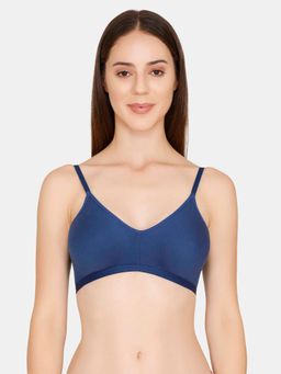 Zivame - Rosaline Single Layered Wirefree T-Shirt Bra - Blue
