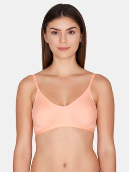 Zivame - Rosaline Single Layered Wirefree T- Shirt Bra - Peach Pearl