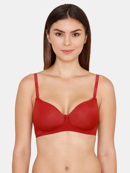 Zivame - Rosaline Padded Wirefree T-Shirt Bra - Sundried Tomato