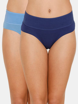 Zivame - Tummy Tucker Hipster High Rise Anti-Microbial Panty (Pack of 2) -Assorted