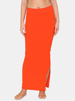 Zivame - High Compression Slit Mermaid Saree Shapewear - Orange