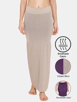 Zivame - All Day Flared Mermaid Reversible Saree Shapewear - Violet Skin