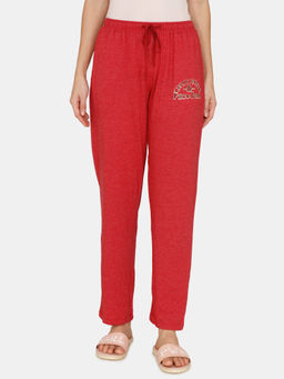 Zivame - Queen Bee Anti-Microbial Poly Cotton Pyjama - Red