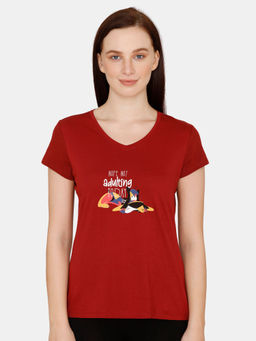 Zivame - My Besties Cotton Top - Red