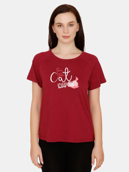 Zivame - My Besties Cotton Top - Maroon