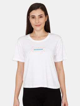 Zivame - Knit Viscose Lounge Top - Bright White