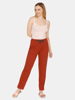 Zivame - Stripes And Fun Cotton Sleep Pyjama - Red