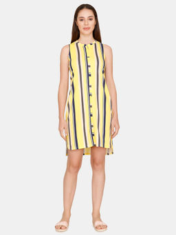 Zivame - Pop Fresh Cotton Mid Length Night Dress - Yellow