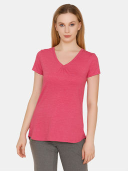 Zivame - Varsity Sleep Top - Pink