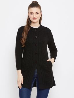 ZIGO - Black Solid Long Cardigan