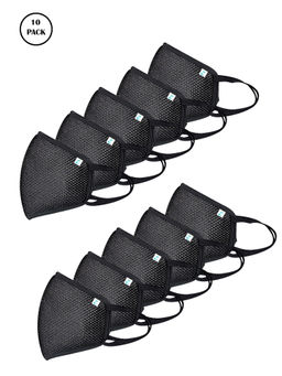 Ziyaa - Black Protective Outdoor Mask (Pack of 10)