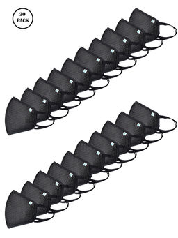 Ziyaa - Black Protective Outdoor Mask (Pack of 20)