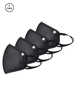 Ziyaa - Black Protective Outdoor Mask (Pack of 4)
