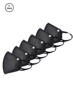 Ziyaa - Black Protective Outdoor Mask (Pack of 6)