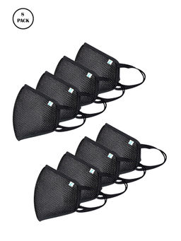 Ziyaa - Black Protective Outdoor Mask (Pack of 8)