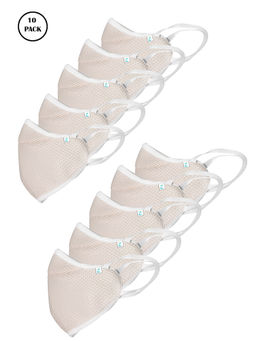 Ziyaa - Beige Protective Outdoor Mask (Pack of 10)