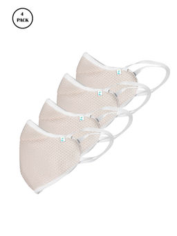 Ziyaa - Beige Protective Outdoor Mask (Pack of 4)