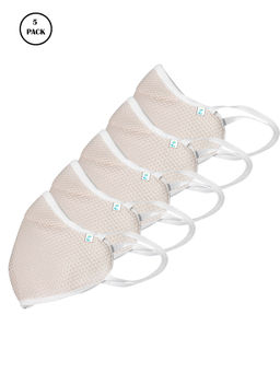 Ziyaa - Beige Protective Outdoor Mask (Pack of 5)