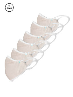 Ziyaa - Beige Protective Outdoor Mask (Pack of 6)