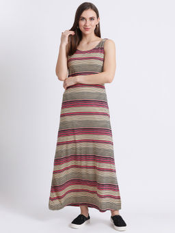 Zink London - Yellow Stripes Maxi Dress