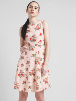 Zink London - Pink Printed Midi Dress