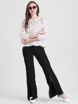 Zink London - Off White Floral Top
