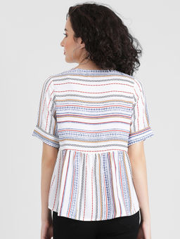 Zink London - White Printed Top