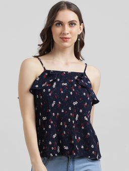 Zink London - Blue Floral Top
