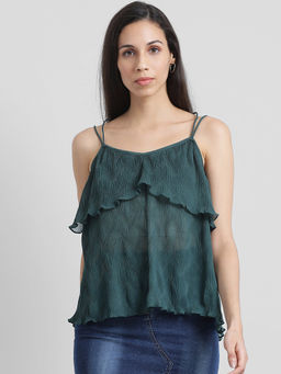 Zink London - Green Solid Cami Top