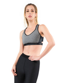 Wear Jukebox - Zipcore Sports Bra - Grey