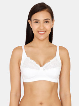 Zivame - Basics Double Layered Non Wired 3/4th Coverage Bra - Snow White