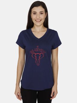Zivame - Crazy Farm Cotton Top - Navy Blue