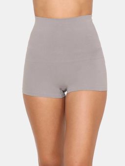 Zivame - Everyday Shaping Cotton Midwaist Seamless Boyshort Panty - Grey