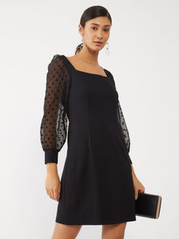 Zink London - Women's Black Solid Dress
