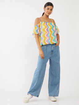 Zink London - Women's Multi-color Stripes Top