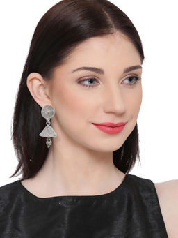 Zaveri Pearls - Silver Toned Jhumki Earring